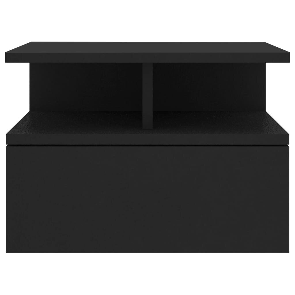 vidaXL Kelluva yöpöytä musta 40x31x27 cm lastulevy hinta ja tiedot | Yöpöydät | hobbyhall.fi