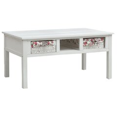 vidaXL Sohvapöytä valkoinen 99,5x60x48 cm puu hinta ja tiedot | Sohvapöydät | hobbyhall.fi
