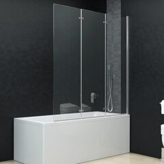 vidaXL Taittuva suihkukaappi 3 paneelia ESG 130x138 cm hinta ja tiedot | Suihkukaapit ja suihkunurkat | hobbyhall.fi