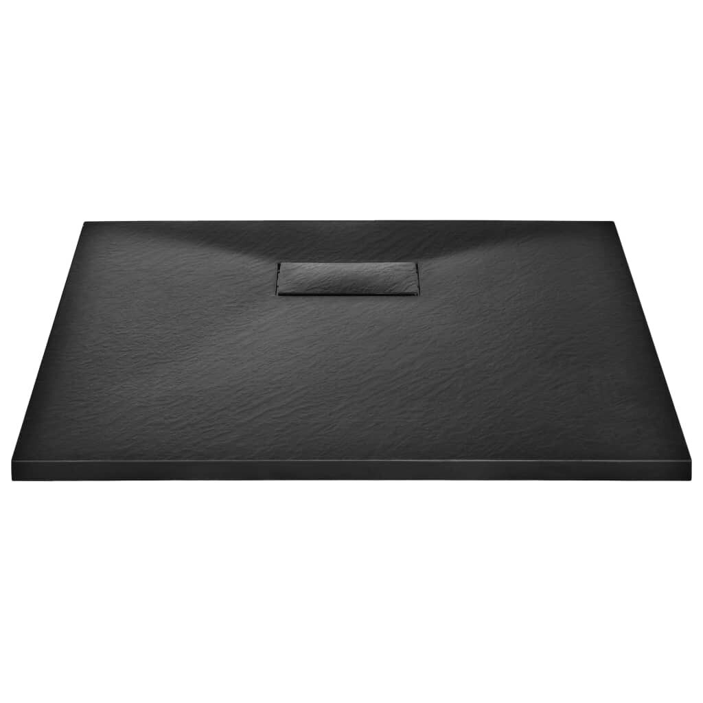 vidaXL Suihkualusta 90x90 cm SMC musta hinta ja tiedot | Suihkualtaat | hobbyhall.fi