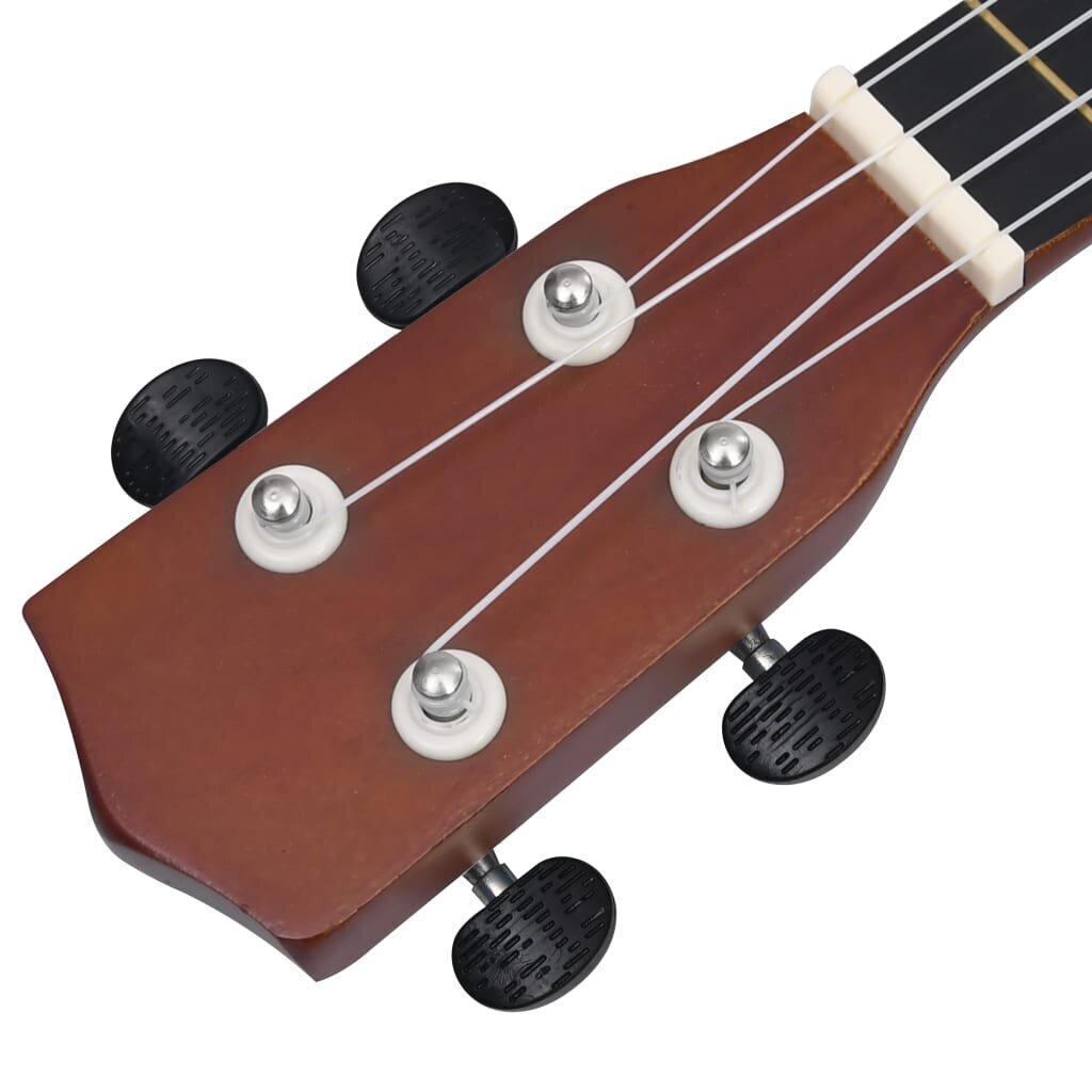 vidaXL Sopraano ukulelesarja laukulla lapsille tumma puu 23" hinta ja tiedot | Kitarat | hobbyhall.fi