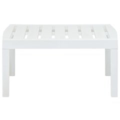 vidaXL Puutarhapöytä valkoinen 78x55x38 cm muovi hinta ja tiedot | Puutarhapöydät | hobbyhall.fi