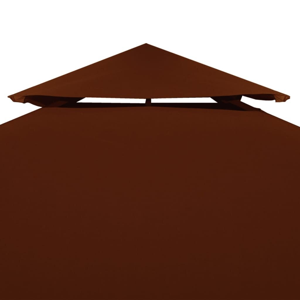 vidaXL Huvimajan katto 2 kerrosta 310 g / m² 3x3 m terrakotta hinta ja tiedot | Puutarhapaviljongit | hobbyhall.fi