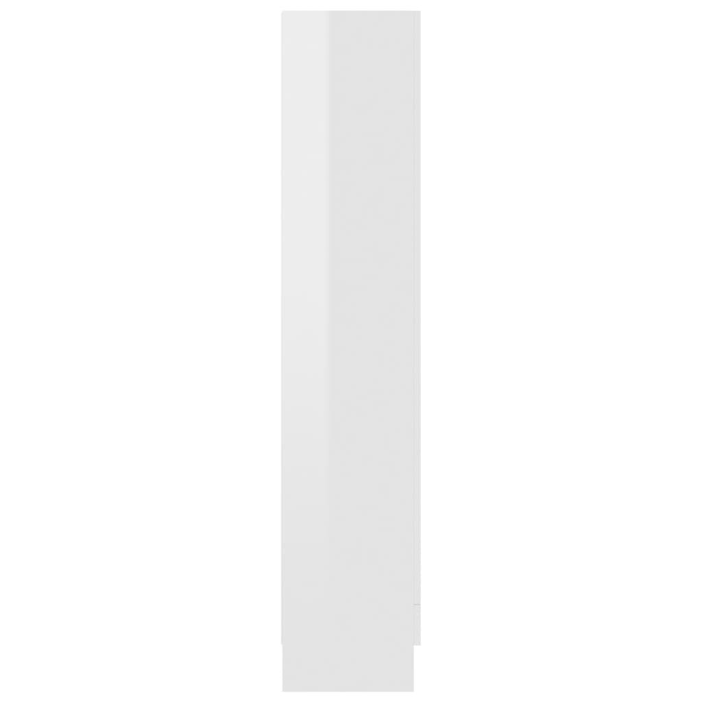 vidaXL Kirjahylly korkeakiilto valkoinen 82,5x30,5x150 cm lastulevy hinta ja tiedot | Hyllyt | hobbyhall.fi