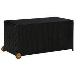 vidaXL Puutarhan säilytyslaatikko musta 120x65x61 cm polyrottinki hinta ja tiedot | Kompostorit ja jäteastiat | hobbyhall.fi
