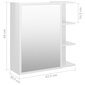 vidaXL Kylpyhuoneen peilikaappi kk-valkoinen 62,5x20,5x64 cm lastulevy hinta ja tiedot | Kylpyhuonekaapit | hobbyhall.fi