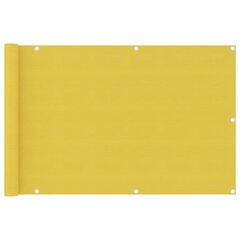 vidaXL Parvekkeen suoja keltainen 90x400 cm HDPE hinta ja tiedot | Aurinkovarjot ja markiisit | hobbyhall.fi