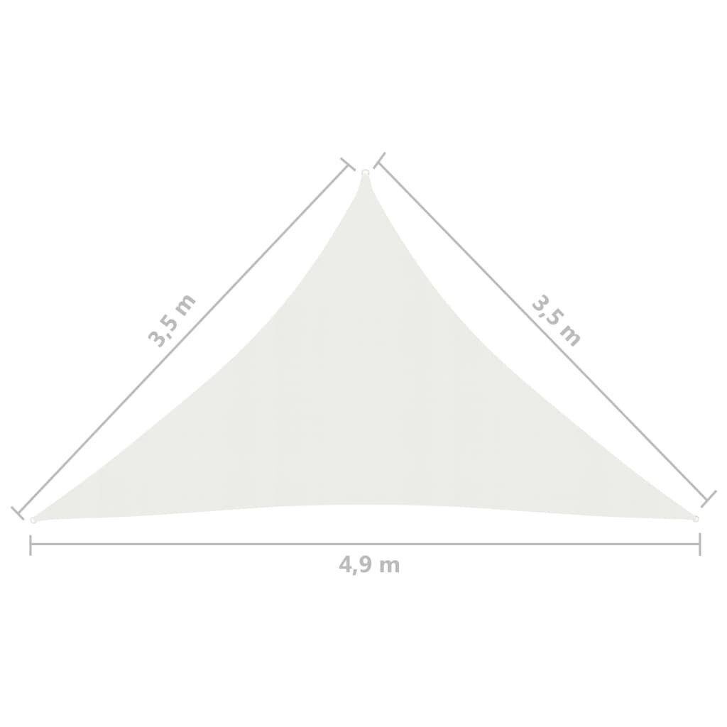 vidaXL Aurinkopurje 160 g/m² valkoinen 3,5x3,5x4,9 m HDPE hinta ja tiedot | Aurinkovarjot ja markiisit | hobbyhall.fi