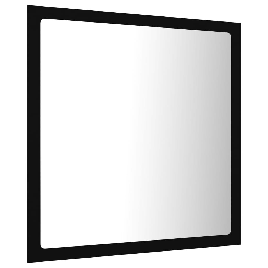 vidaXL LED-kylpyhuonepeili musta 40x8,5x37 cm akryyli hinta ja tiedot | Kylpyhuonepeilit | hobbyhall.fi