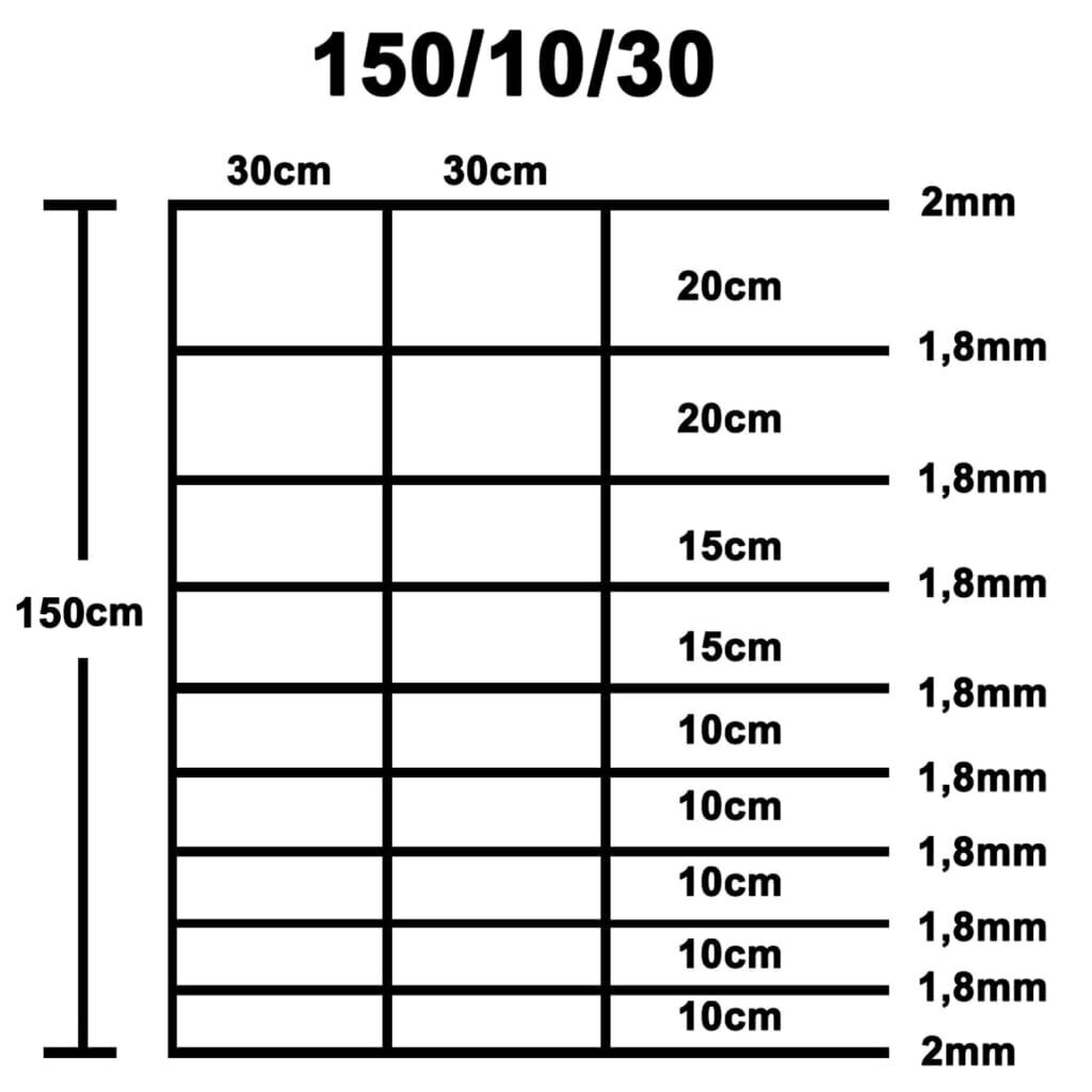 vidaXL Puutarha-aita galvanoitu teräs 50x1,5 m hopea hinta ja tiedot | Aidat ja tarvikkeet | hobbyhall.fi