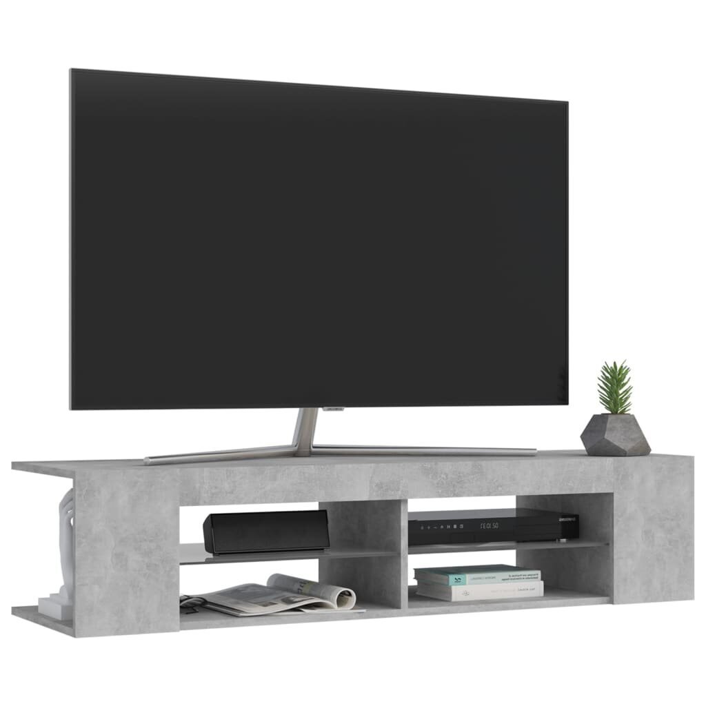 vidaXL TV-taso LED-valoilla betoninharmaa 135x39x30 cm hinta ja tiedot | TV-tasot | hobbyhall.fi