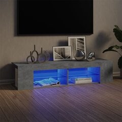 vidaXL TV-taso LED-valoilla betoninharmaa 135x39x30 cm hinta ja tiedot | TV-tasot | hobbyhall.fi