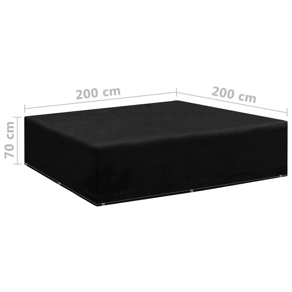 vidaXL Puutarhakalusteiden suojat 2 kpl 8 purjerengasta 200x200x70 cm hinta ja tiedot | Huonekalujen päälliset | hobbyhall.fi