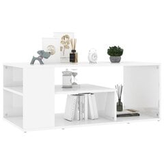 vidaXL Sohvapöytä korkeakiilto valkoinen 100x50x40 cm lastulevy hinta ja tiedot | Sohvapöydät | hobbyhall.fi