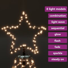 vidaXL Joulukuusi metallitolpalla 500 LED-valoa lämmin valkoinen 3 m hinta ja tiedot | Joulukuuset ja kranssit | hobbyhall.fi