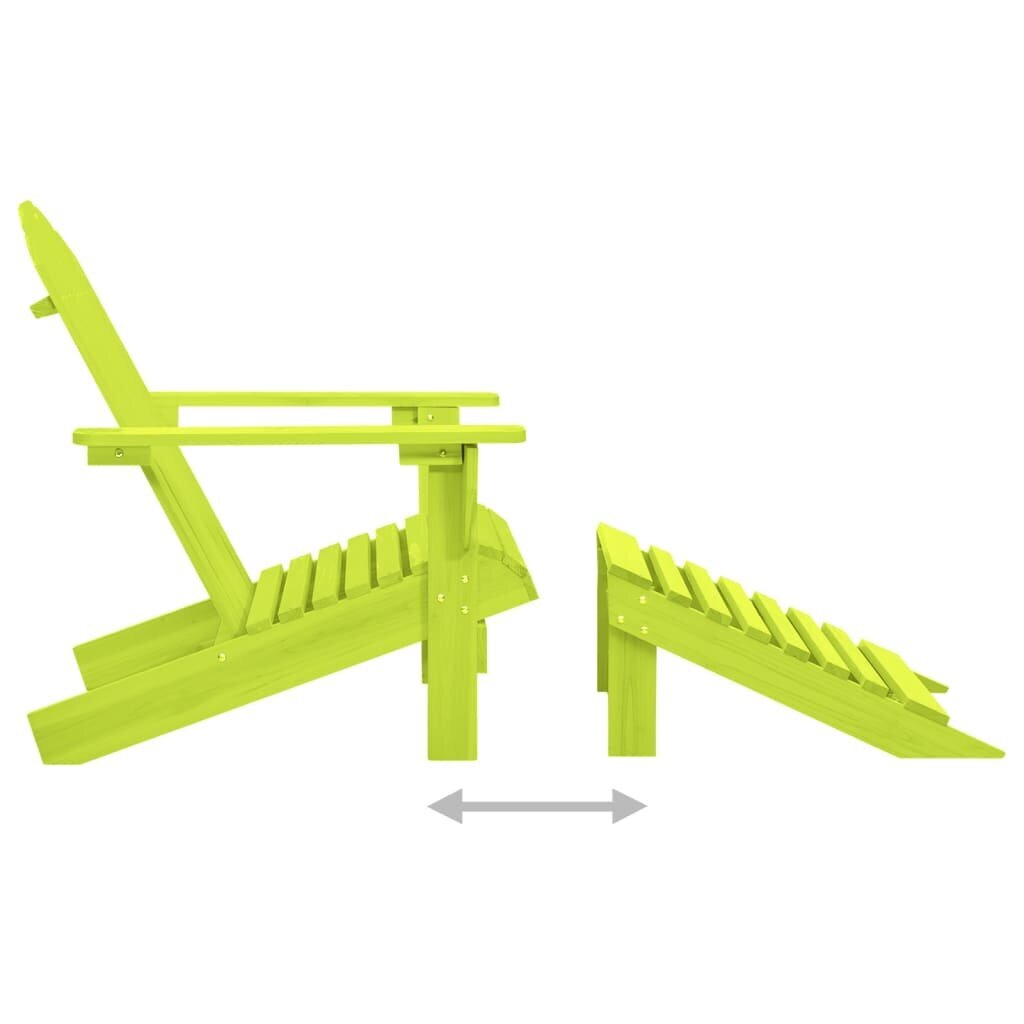 vidaXL Adirondack-puutarhatuoli rahilla täysi kuusi vihreä hinta ja tiedot | Puutarhatuolit | hobbyhall.fi