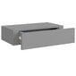 vidaXL Seinälaatikkohyllyt 2 kpl harmaa 40x23,5x10 cm MDF hinta ja tiedot | Hyllyt | hobbyhall.fi