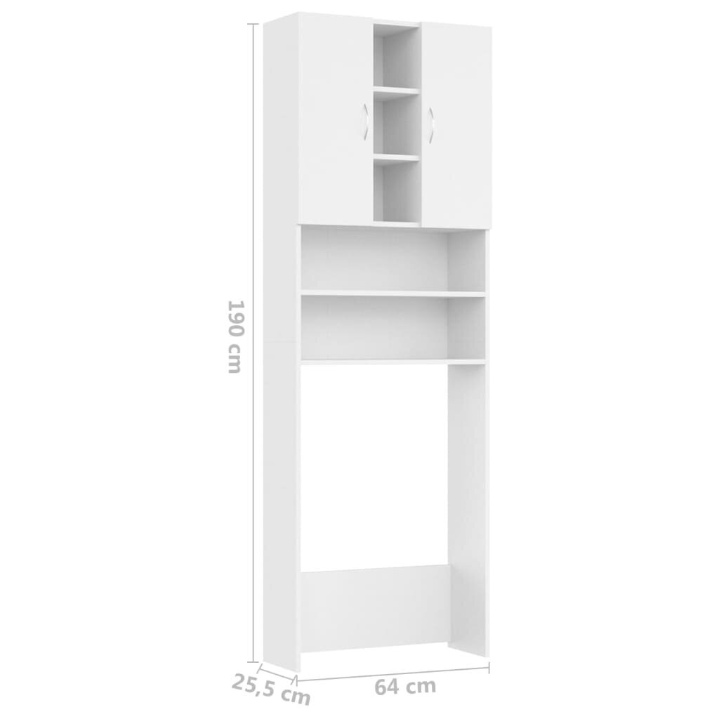 vidaXL Pesukonekaappi valkoinen 64x25,5x190 cm hinta ja tiedot | Kylpyhuonekaapit | hobbyhall.fi