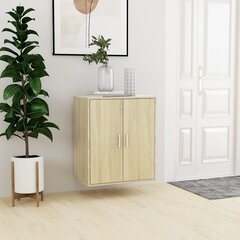 vidaXL Kenkäkaappi Sonoma-tammi 60x35x70 cm lastulevy hinta ja tiedot | Kenkäkaapit ja -hyllyt | hobbyhall.fi