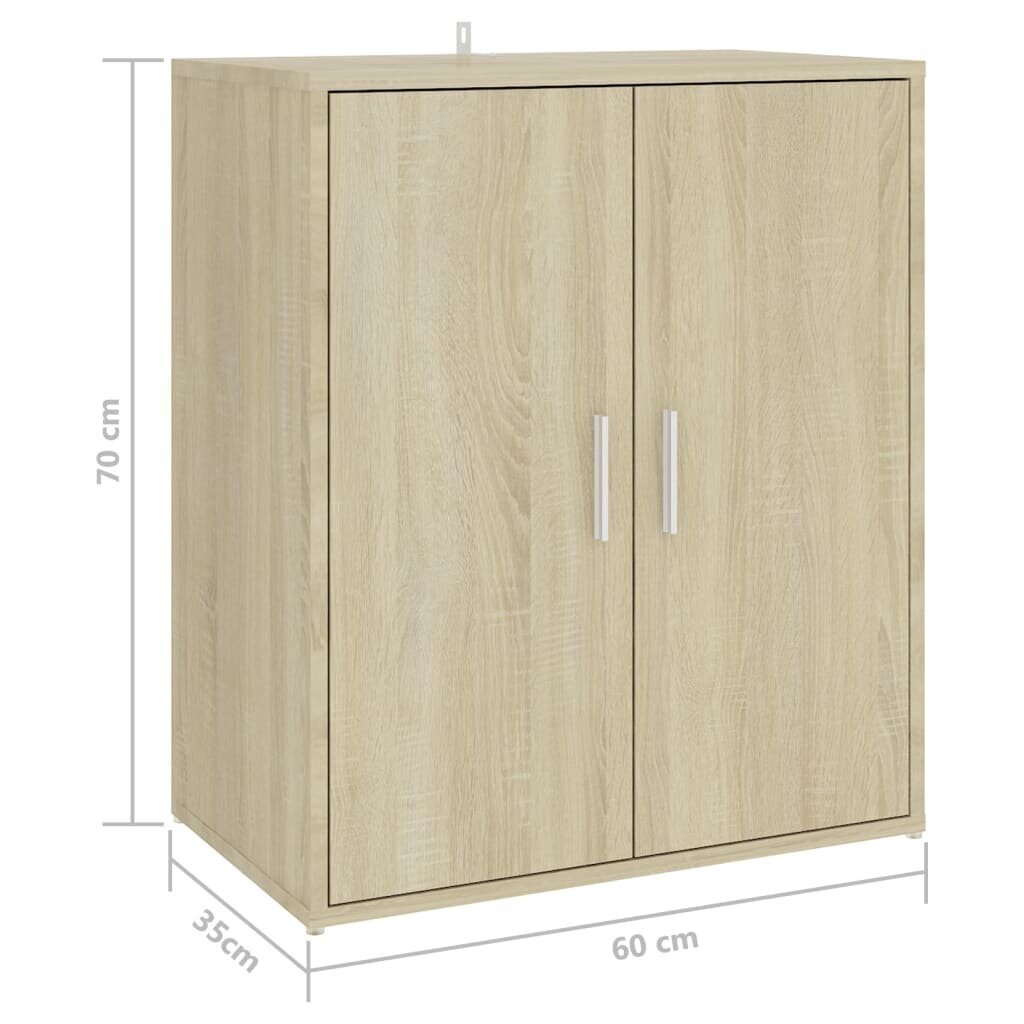 vidaXL Kenkäkaappi Sonoma-tammi 60x35x70 cm lastulevy hinta ja tiedot | Kenkäkaapit ja -hyllyt | hobbyhall.fi