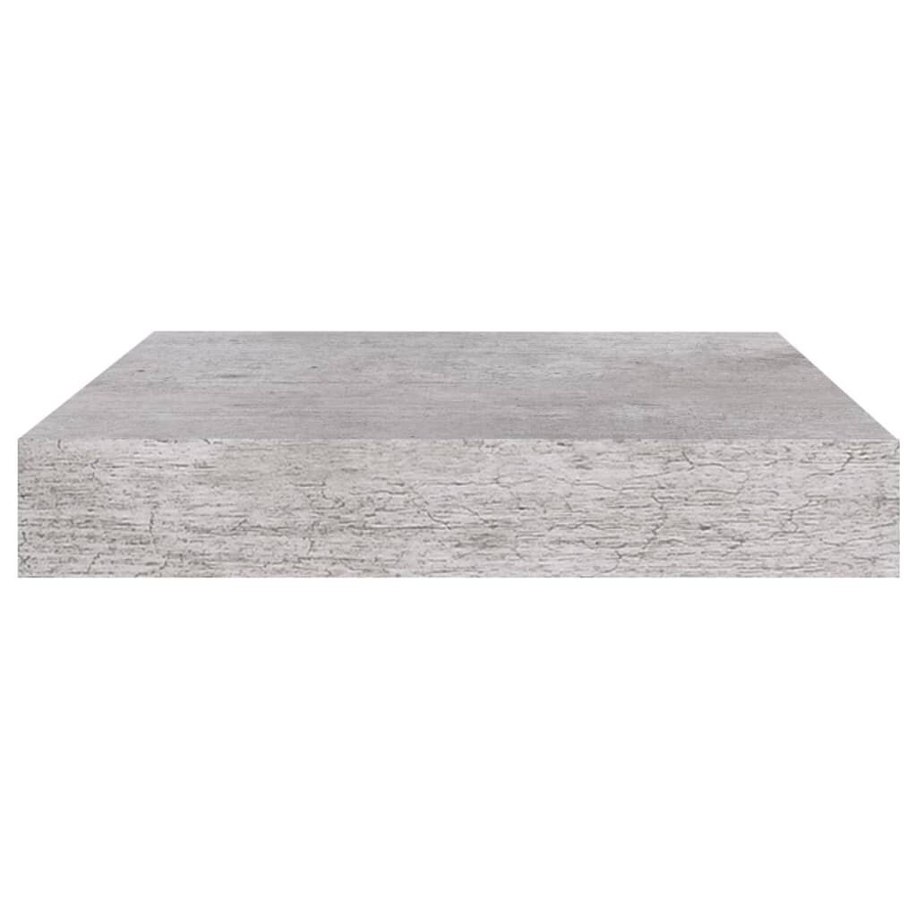 vidaXL Kelluvat seinähyllyt 4 kpl betoninharmaa 23x23,5x3,8 cm MDF hinta ja tiedot | Hyllyt | hobbyhall.fi