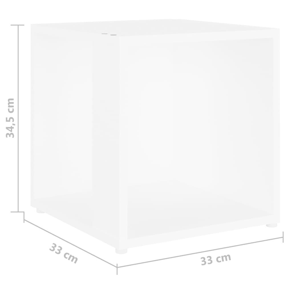 vidaXL Sivupöytä valkoinen 33x33x34,5 cm lastulevy hinta ja tiedot | Sohvapöydät | hobbyhall.fi