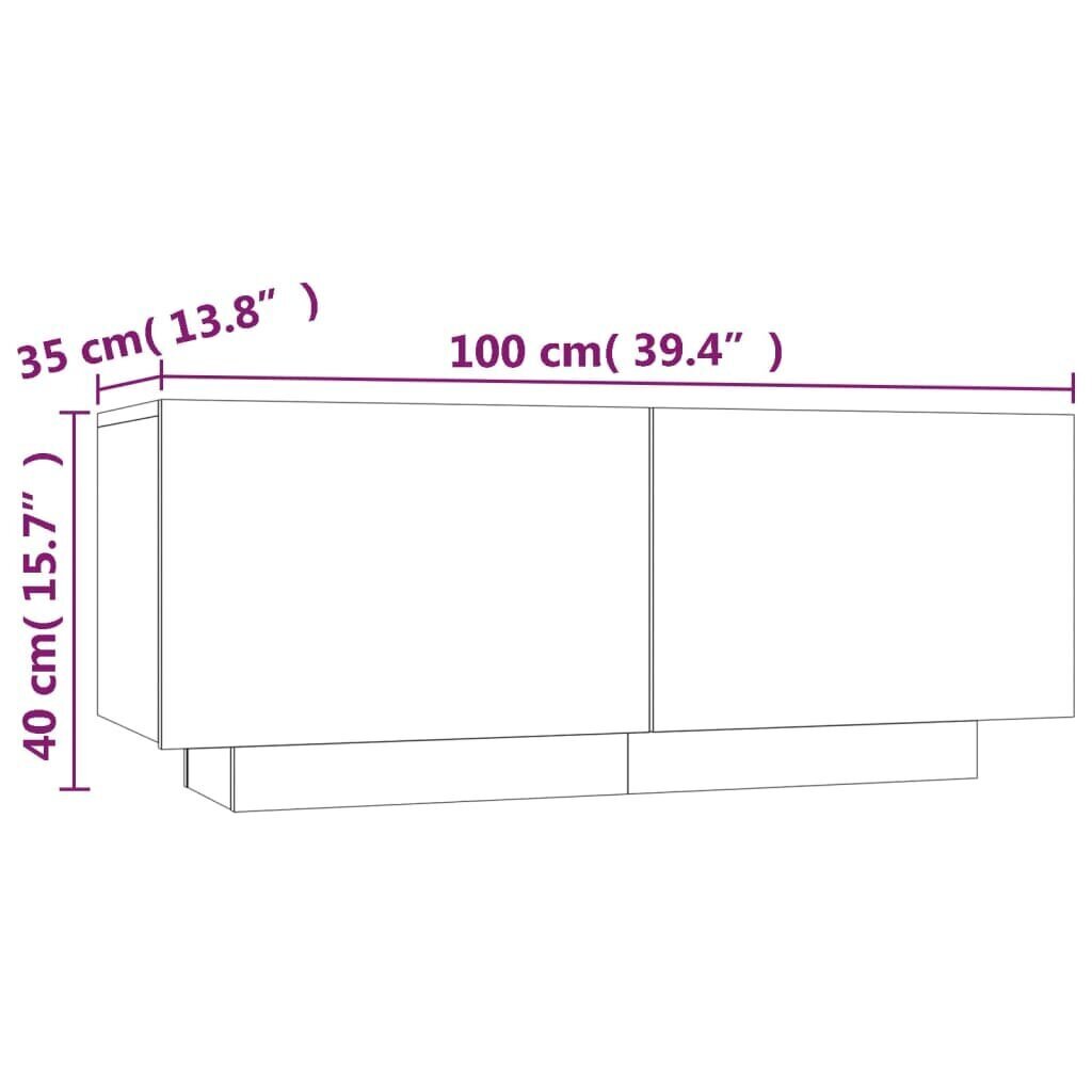 vidaXL TV-taso harmaa Sonoma 100x35x40 cm tekninen puu hinta ja tiedot | TV-tasot | hobbyhall.fi