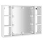 vidaXL Peilikaappi LED-valoilla valkoinen 76x15x55 cm hinta ja tiedot | Kylpyhuonekaapit | hobbyhall.fi