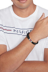 Tommy Hilfiger rannekoru nahasta Multi Layer 2790426 sTH1291 hinta ja tiedot | Miesten korut | hobbyhall.fi