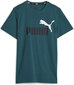 Puma T-Paita Ess+ 2 Col Logo Tee Green 586985 75 586985 75/176 hinta ja tiedot | Poikien paidat | hobbyhall.fi