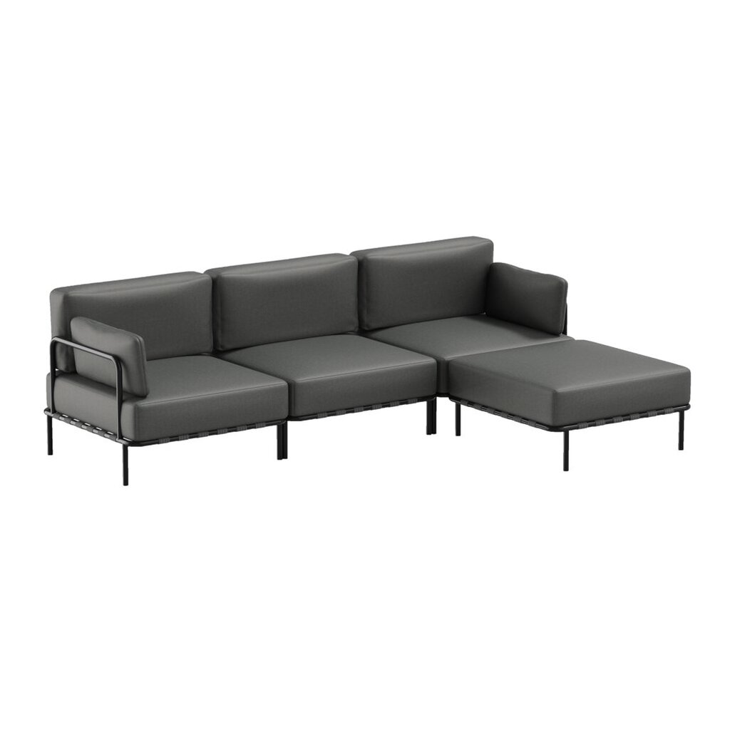 3-istuttava sohva Salve, tummanharmaa hinta ja tiedot | Puutarhakalusteet | hobbyhall.fi