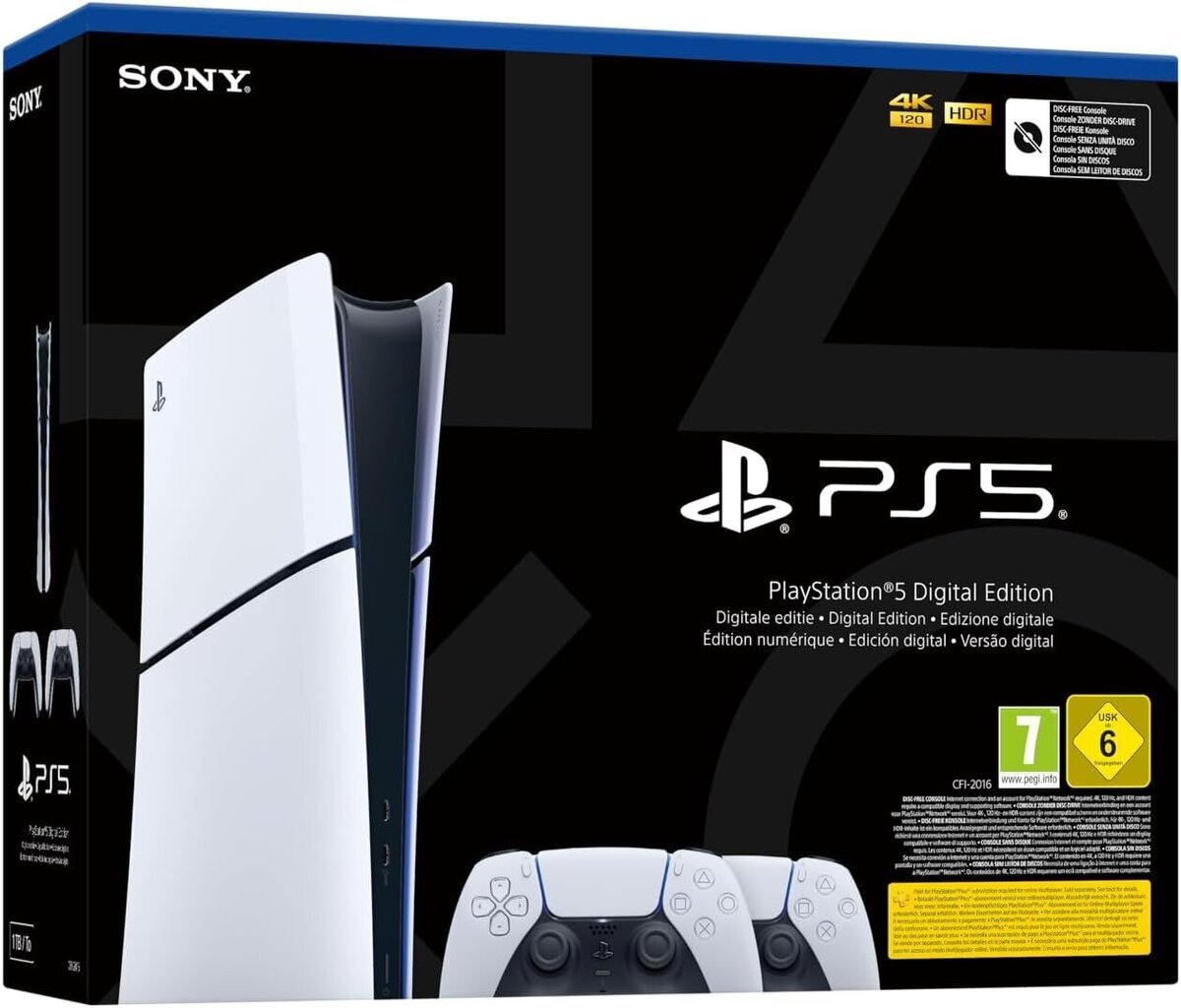 PlayStation 5 Slim 1TB Digital 2 DualSense Edition hinta ja tiedot | Pelikonsolit | hobbyhall.fi