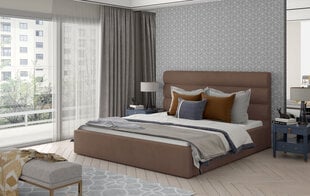 Sänky NORE Caramel 05, 180x200 cm, vaaleanruskea hinta ja tiedot | Sängyt | hobbyhall.fi