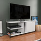 TV-taso, Asir, 120x35,3x50,8 cm, valkoinen/musta hinta ja tiedot | TV-tasot | hobbyhall.fi