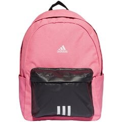 Reppu Adidas Classic Sport -merkki, vaaleanpunainen ja musta värit 15x36x44cm hinta ja tiedot | Urheilukassit ja reput | hobbyhall.fi