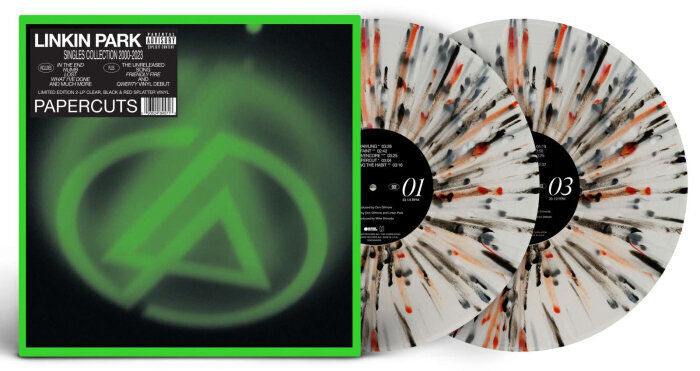 2LP Linkin Park Papercuts (Clear, Black & Red Splatter Vinyl, Limited Indie Exclusive Edition, Singles Collection 2000 - 2023) Vinüülplaats hinta ja tiedot | Vinyylilevyt, CD-levyt, DVD-levyt | hobbyhall.fi