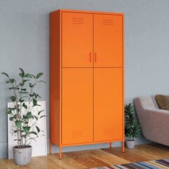 vidaXL Vaatekaappi oranssi 90x50x180 cm teräs hinta ja tiedot | Kaapit | hobbyhall.fi