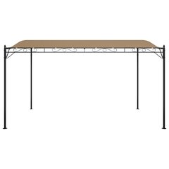 vidaXL Katos taupe 4x3 m 180 g/m² kangas ja teräs hinta ja tiedot | Puutarhapaviljongit | hobbyhall.fi