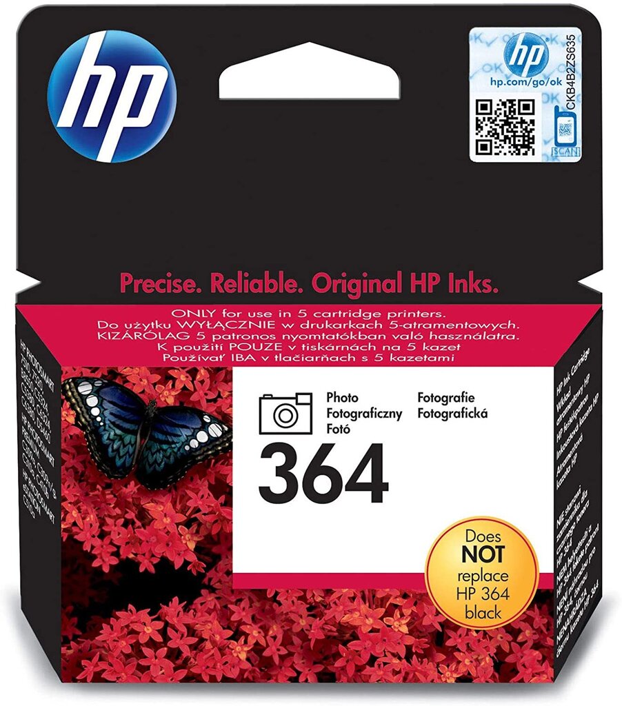 HP 364 ink photo black Vivera blister Photosmart C5380 C6380 D5460 B8550 hinta ja tiedot | Mustekasetit | hobbyhall.fi