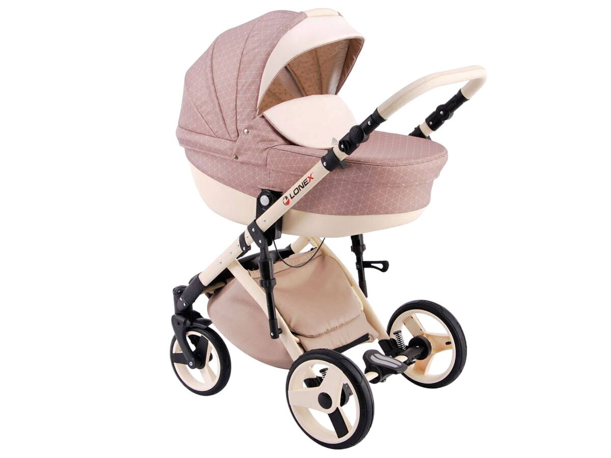 Yleisvaunut Lonex Comfort Standart 2in1, COM02 dusty rose hinta ja tiedot | Vaunut ja rattaat | hobbyhall.fi