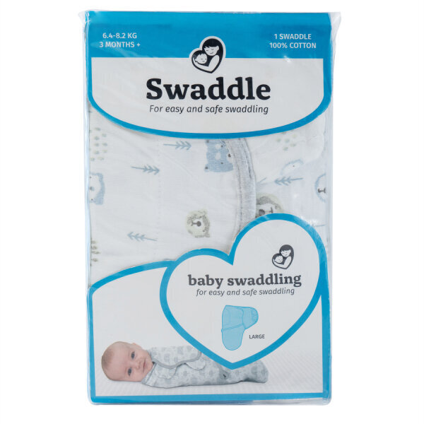 Vystyklas SwaddleMe Lion 40454, mėlynas, L, 3+ mėn hinta ja tiedot | Vauvan hoitoalustat ja tekstiilit | hobbyhall.fi