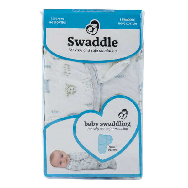Vystyklas SwaddleMe Lion 40447, mėlynas, S, 0-3 mėn hinta ja tiedot | Vauvan hoitoalustat ja tekstiilit | hobbyhall.fi