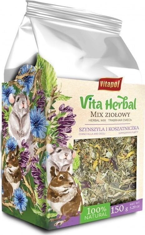 Šienas graužikams Vitapol Vita Herbal, 150 g hinta ja tiedot | Pieneläinten heinät ja kuivikkeet | hobbyhall.fi