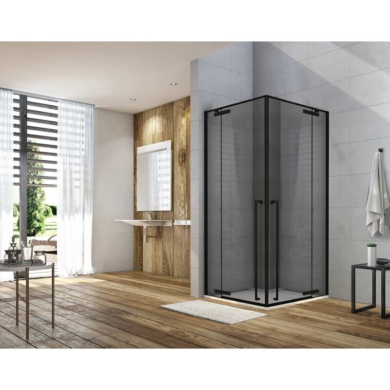 Alterna suihkukaappi 120x120 cm musta hinta ja tiedot | Suihkukaapit ja suihkunurkat | hobbyhall.fi