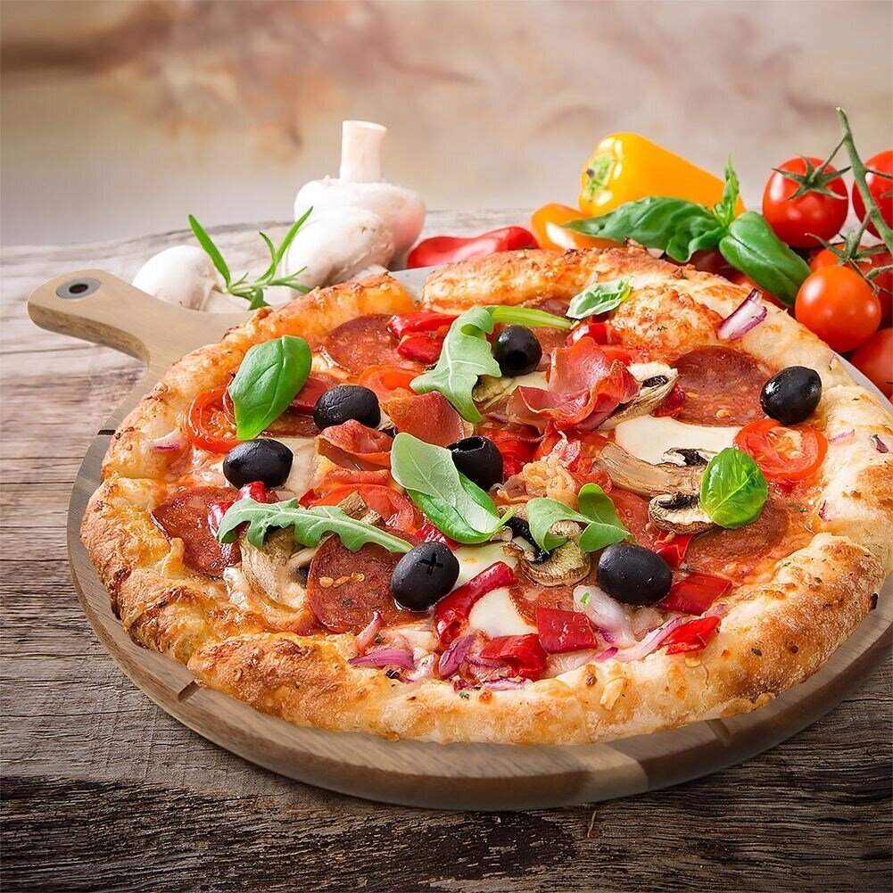 Puinen pizzalauta, 43,5 x 32 cm hinta ja tiedot | Astiat | hobbyhall.fi