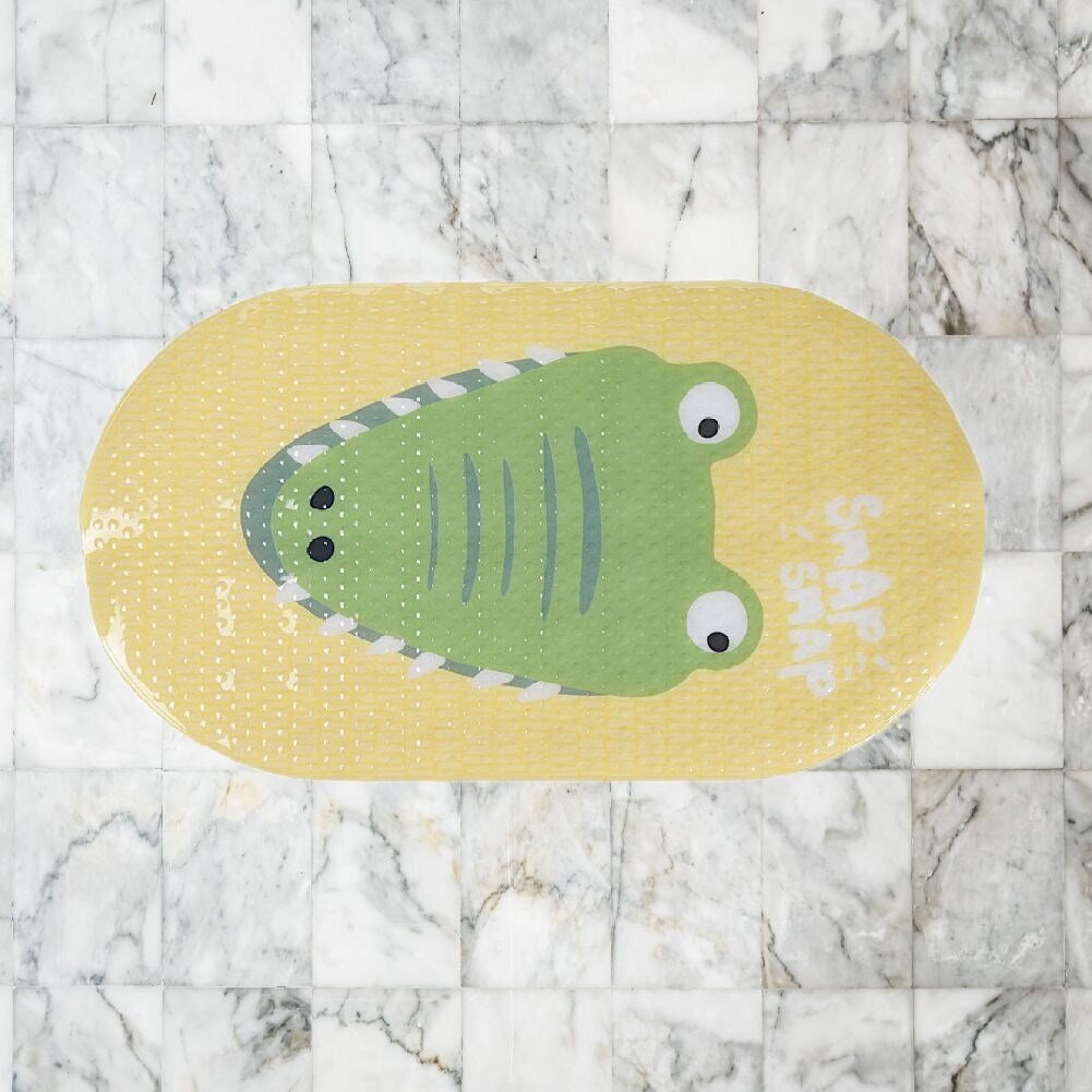 Liukumaton kylpymatto, krokotiili, 69 x 39 cm hinta ja tiedot | Kylpyhuoneen sisustus | hobbyhall.fi