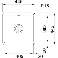 Keraaminen pesuallas Franke Kubus, KBK 110-40, Magnolia hinta ja tiedot | Keittiöaltaat | hobbyhall.fi