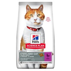 Hill's Science Plan Sterilised Cat Young Adult kissanruoka, ankkaa, 1.5 kg hinta ja tiedot | Kissan kuivaruoka | hobbyhall.fi