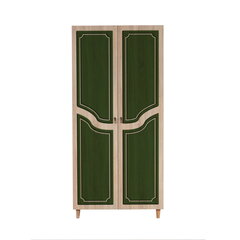 Vaatekaappi Kalune Design Wardrobe 869 (I), 90 cm, tammi/tummanvihreä hinta ja tiedot | Kaapit | hobbyhall.fi