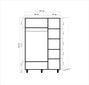 Vaatekaappi Kalune Design Wardrobe 863 (VI), 135 cm, vihreä/tammi hinta ja tiedot | Kaapit | hobbyhall.fi